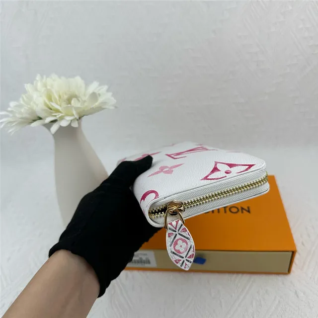 Louis Vuitton Monogram Flower White Blue Purple Long Wallet 5