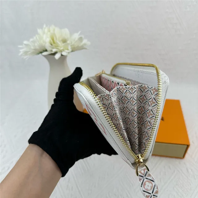 Louis Vuitton Monogram Flower White Blue Purple Long Wallet 15