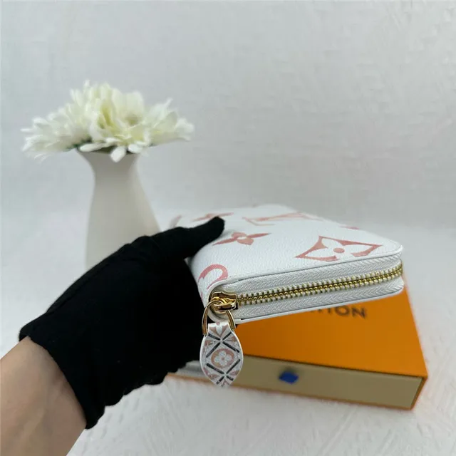 Louis Vuitton Monogram Flower White Blue Purple Long Wallet 18
