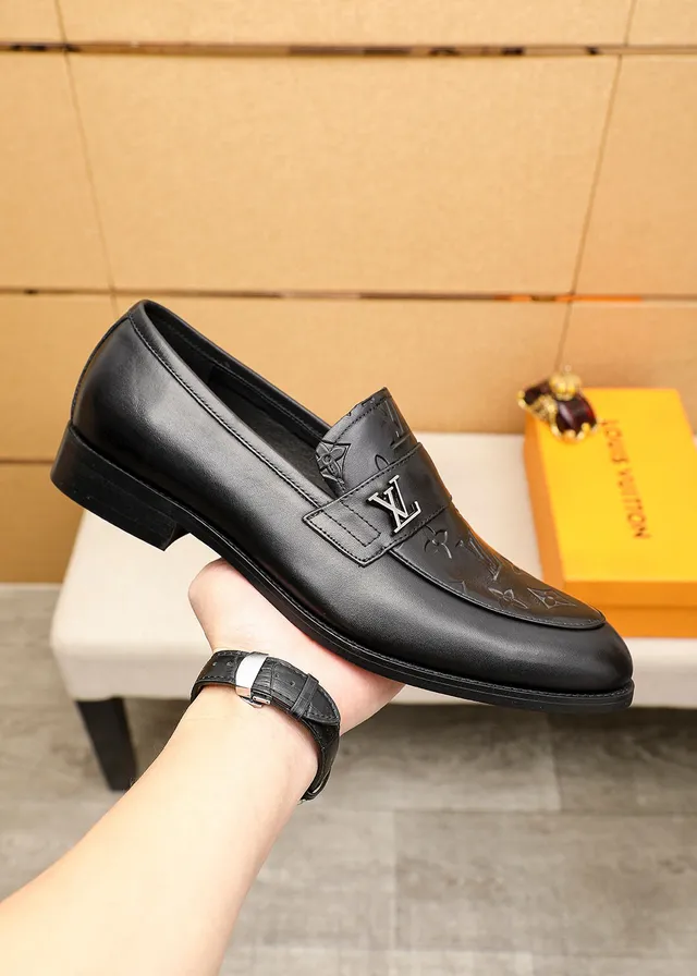 Louis Vuitton Monogram Loafer Black Leather Penny Silhouette Loafer 4