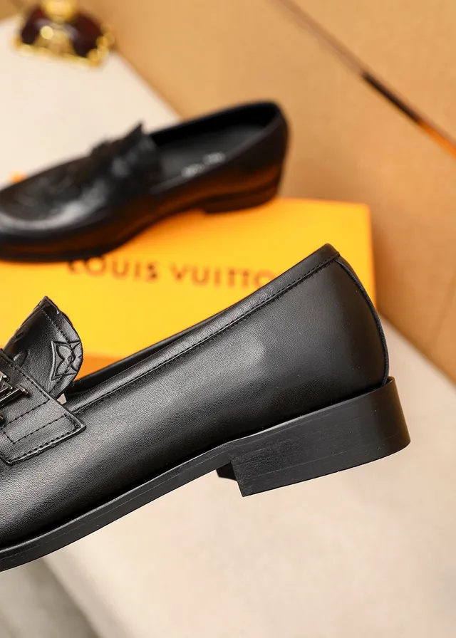 Louis Vuitton Monogram Loafer Black Leather Penny Silhouette Loafer 7