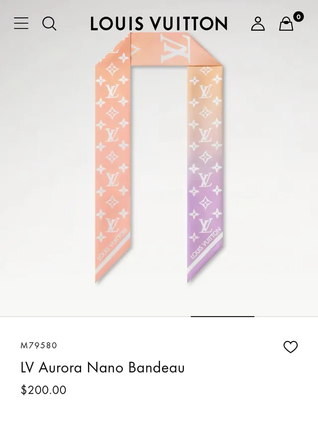 Louis Vuitton Monogram Orange Pink Silk Scarf 2