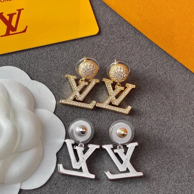 Louis Vuitton Monogram Pavé Crystal Dome Drop Earrings 5