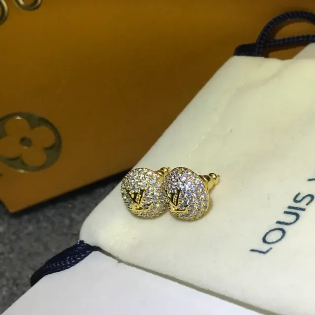Louis Vuitton Monogram Pavé Crystal Stud Earrings 2