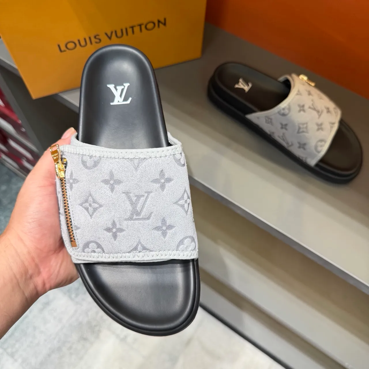 Louis Vuitton Monogram Zipper Slide Slippers 3