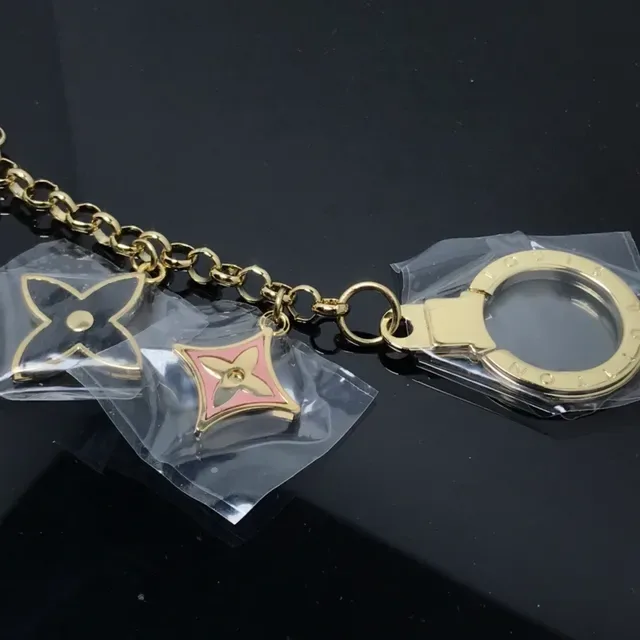 Louis Vuitton Multi-Charm Bracelet Gold Black Chain Enamel Charms Bracelet 3