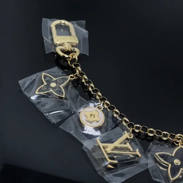 Louis Vuitton Multi-Charm Bracelet Gold Black Chain Enamel Charms Bracelet 4