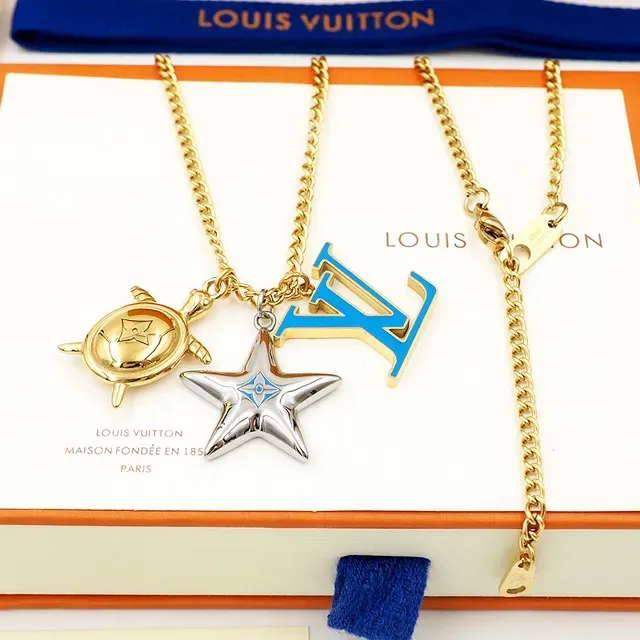 Louis Vuitton Multi-Charm Enamel and Gold-Tone Necklace 3