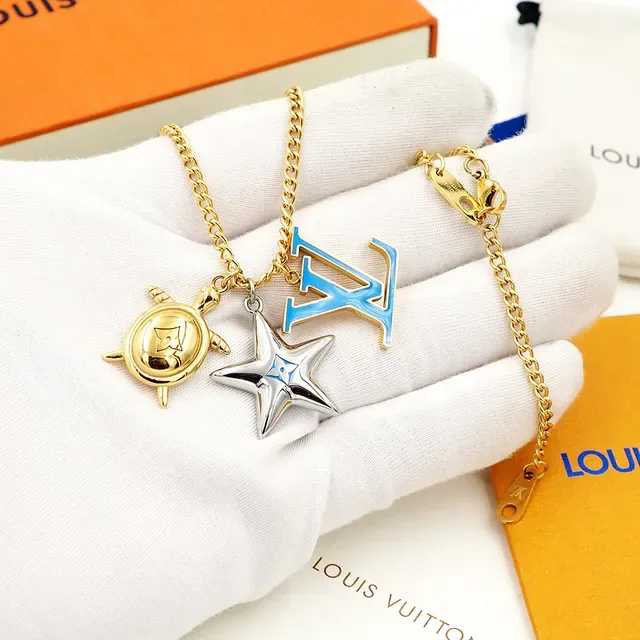 Louis Vuitton Multi-Charm Enamel and Gold-Tone Necklace 4