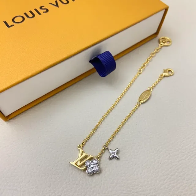 Louis Vuitton Multi-Charm Gold-Tone Chain Bracelet 4