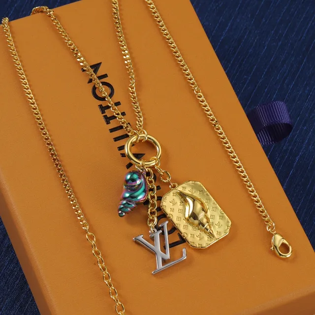 Louis Vuitton Multi-Charm Gold-Tone Necklace 4