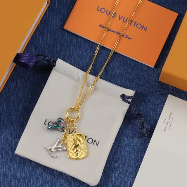 Louis Vuitton Multi-Charm Gold-Tone Necklace 5