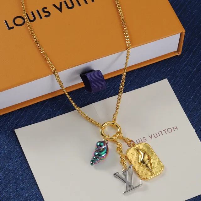 Louis Vuitton Multi-Charm Gold-Tone Necklace 6