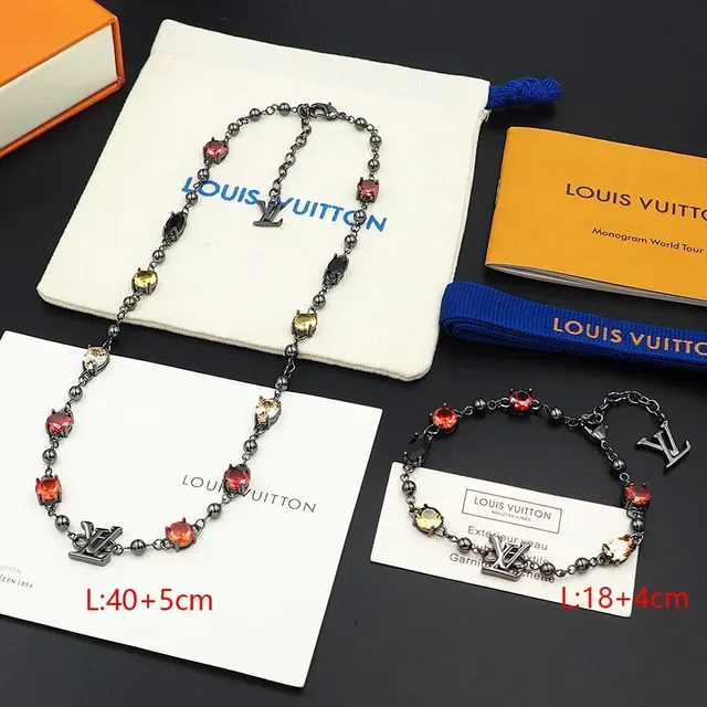Louis Vuitton Multi-Gemstone Beaded Chain Necklace 10