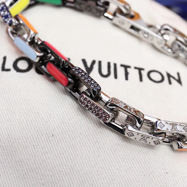 Louis Vuitton Multicolor Enamel Chain Link Bracelet 3