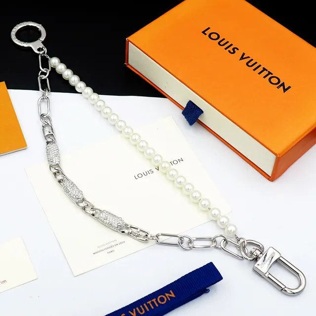 Louis Vuitton Pearl and Chain Dual-Strand Bracelet 5