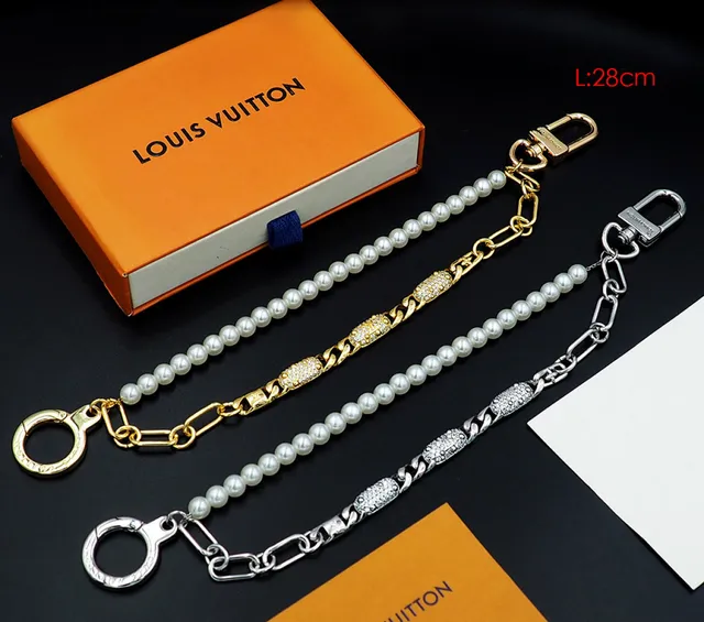 Louis Vuitton Pearl and Chain Dual-Strand Bracelet 6