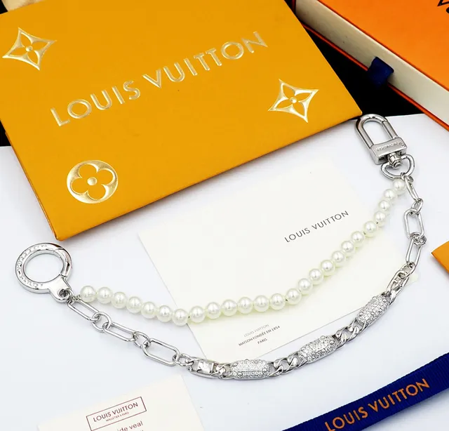 Louis Vuitton Pearl and Chain Dual-Strand Bracelet 7