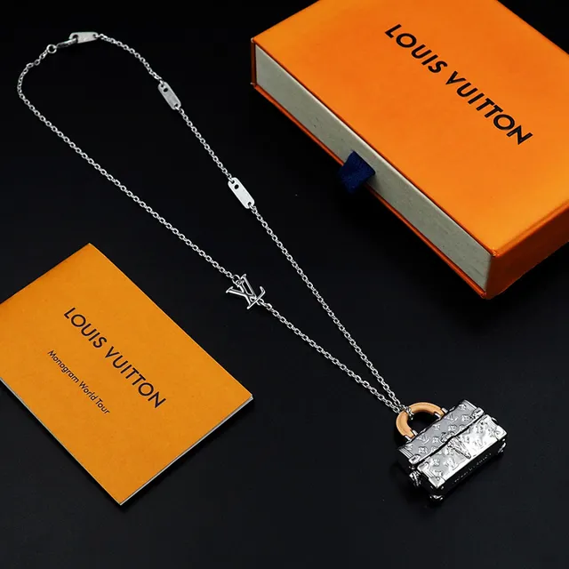 Louis Vuitton Petite Malle Monogram Mini Trunk Necklace 2