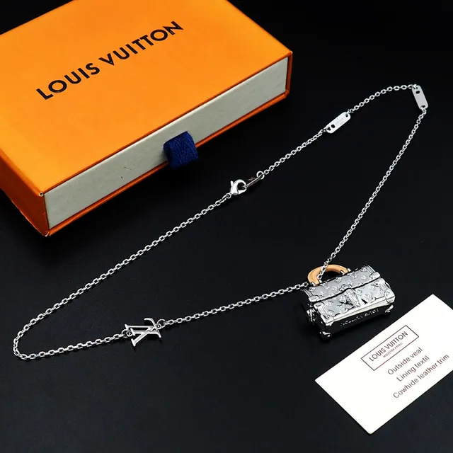 Louis Vuitton Petite Malle Monogram Mini Trunk Necklace 3