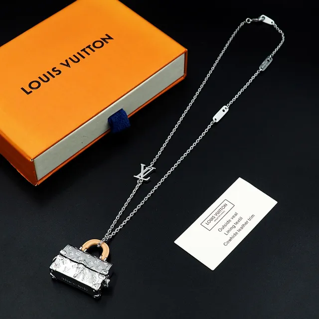Louis Vuitton Petite Malle Monogram Mini Trunk Necklace 4