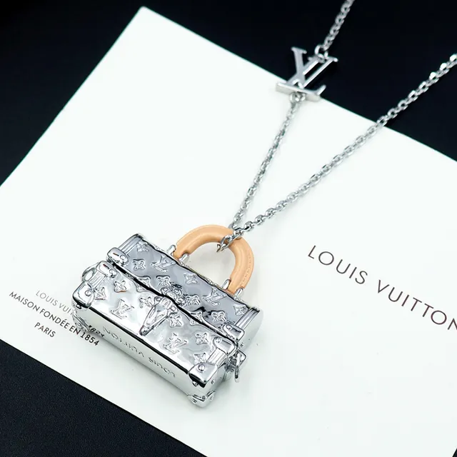 Louis Vuitton Petite Malle Monogram Mini Trunk Necklace 5