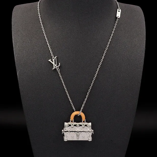 Louis Vuitton Petite Malle Monogram Mini Trunk Necklace 6
