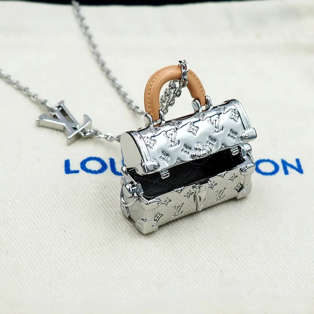 Louis Vuitton Petite Malle Monogram Mini Trunk Necklace 7