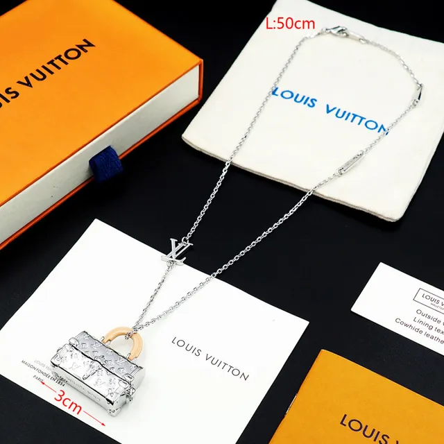Louis Vuitton Petite Malle Monogram Mini Trunk Necklace 8