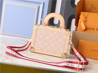 Sac Louis Vuitton Petite Malle Rose Monogramme Style Valise Tote 8