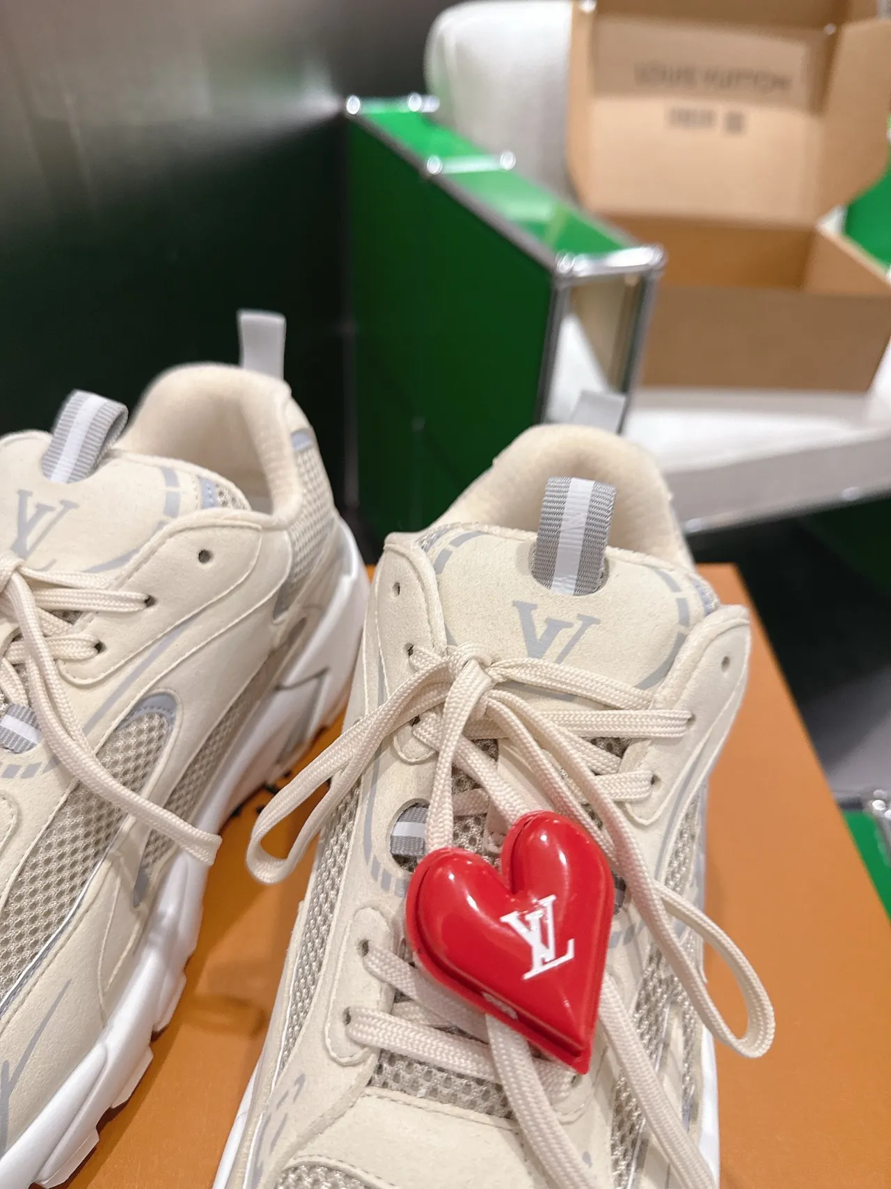 Louis Vuitton Run Away Beige Gray White Chunky Sneakers 6