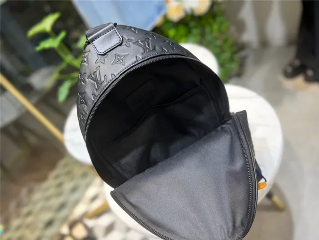 Louis Vuitton Run Away Black Embossed Monogram Casual Backpack 3
