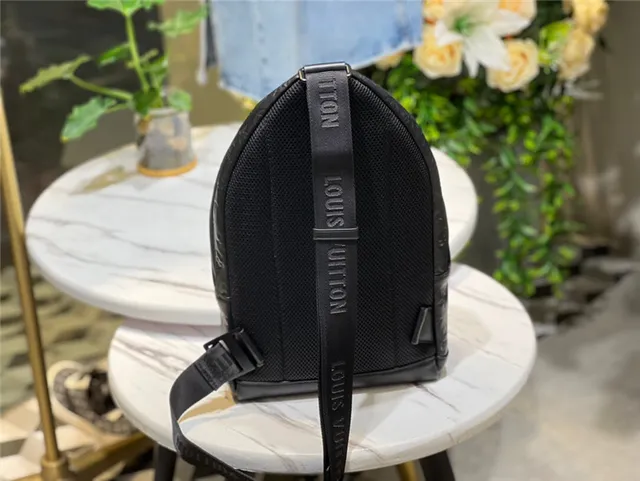 Louis Vuitton Run Away Black Embossed Monogram Casual Backpack 7