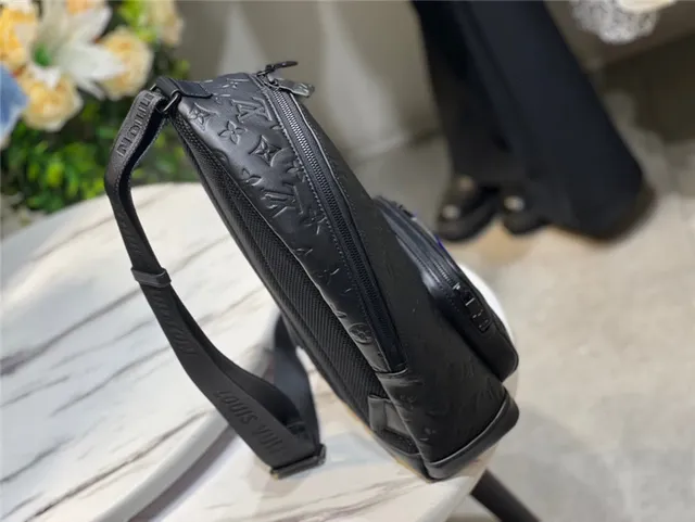 Louis Vuitton Run Away Black Embossed Monogram Casual Backpack 8