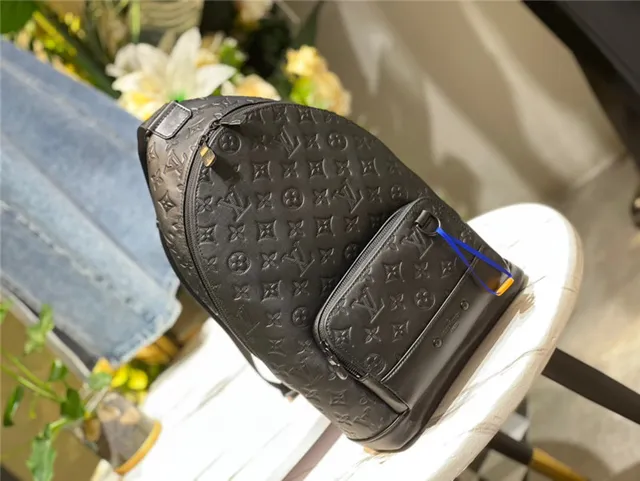 Louis Vuitton Run Away Black Embossed Monogram Casual Backpack 9