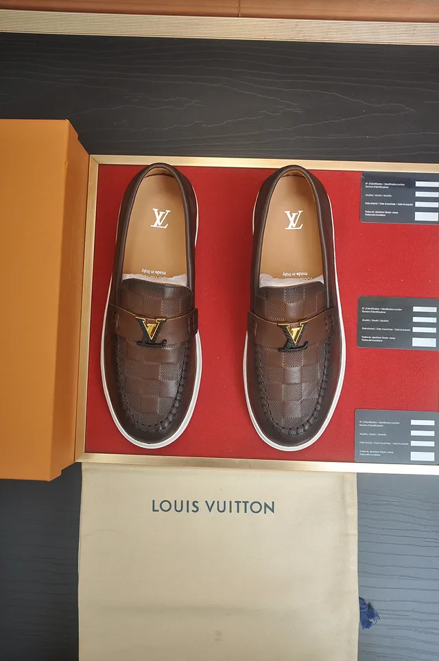 Louis Vuitton Run Away Marron Matelassé Cuir Mocassins 5