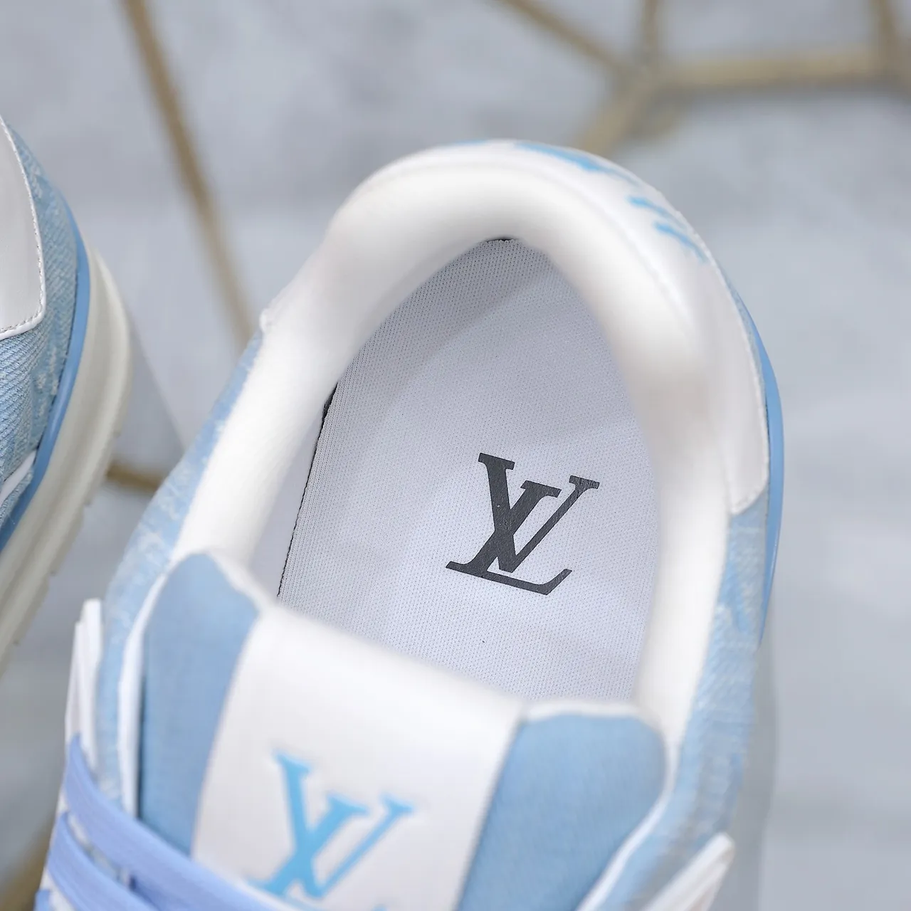Louis Vuitton Run Away Light Blue Monogram Textile Lifestyle Sneakers 3