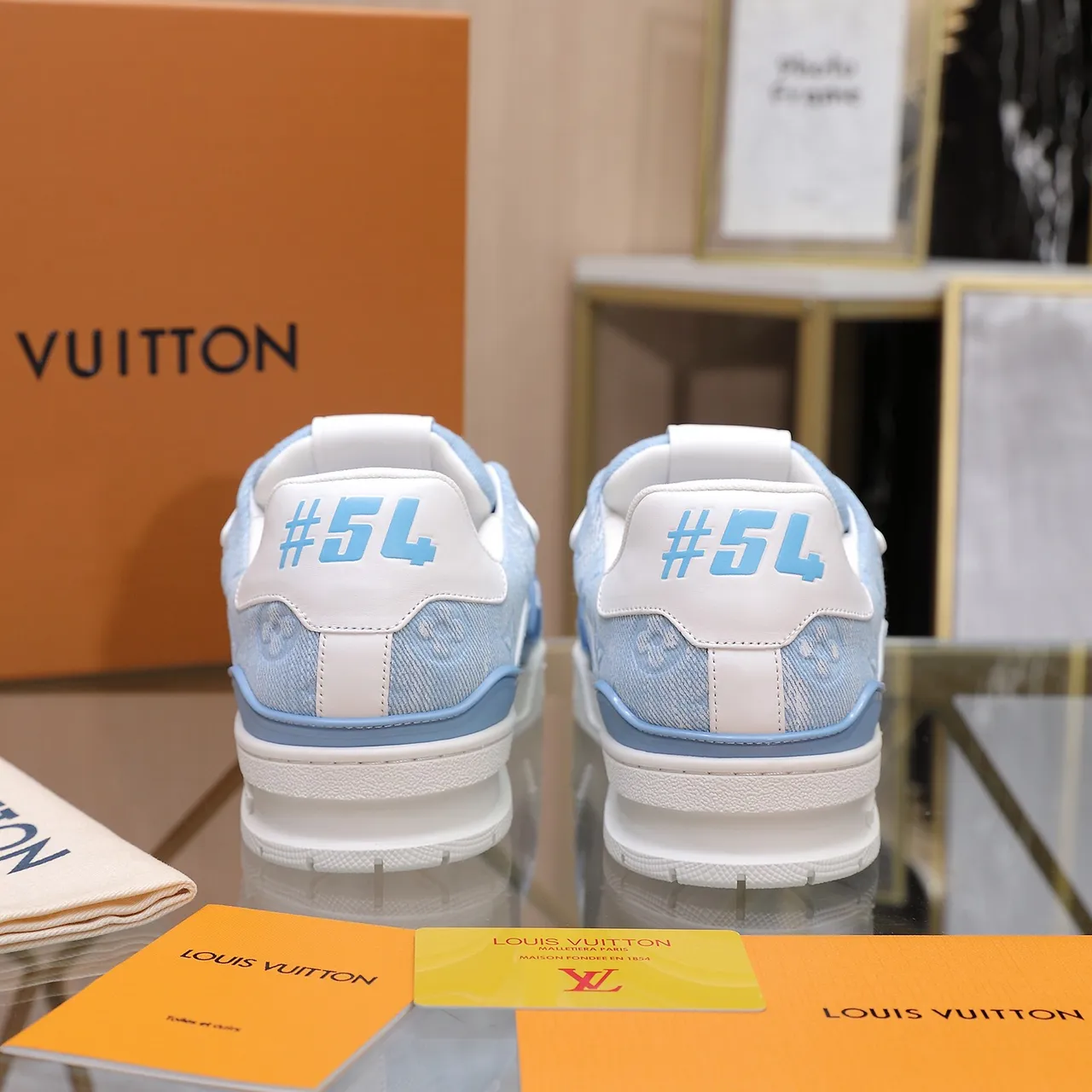 Louis Vuitton Run Away Light Blue Monogram Textile Lifestyle Sneakers 4