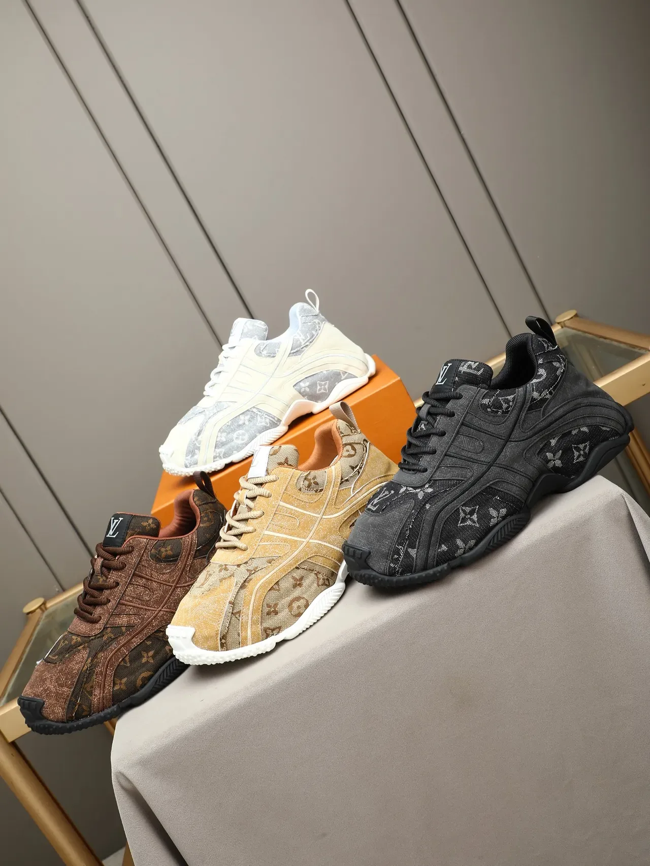Louis Vuitton Run Away Monogram Tan Lifestyle Sneakers 2