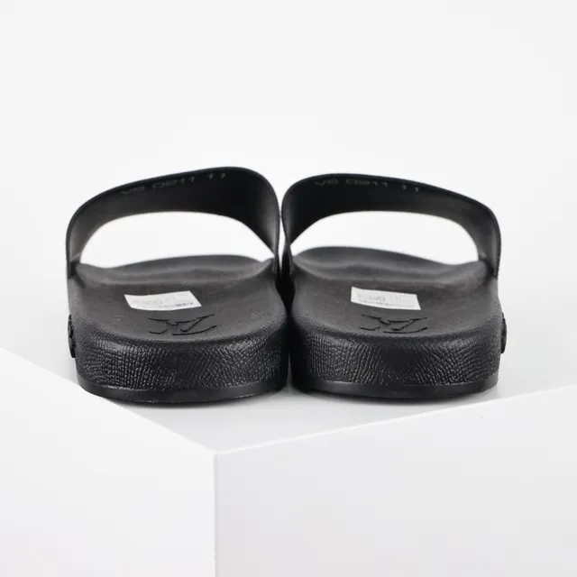 Louis Vuitton Run Away Slide Damier Ebène Black Brown Slippers 8