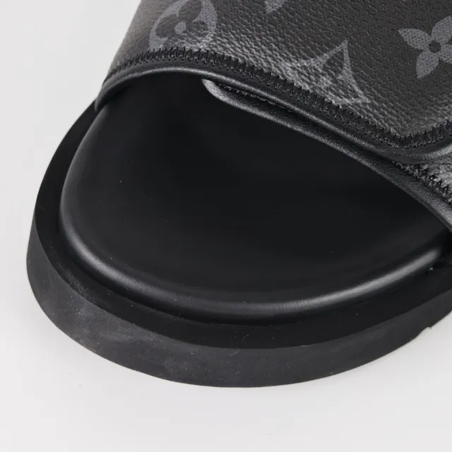 Louis Vuitton Run Away Slides Black Monogram Eclipse Slippers 5