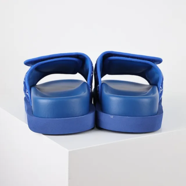 Louis Vuitton Run Away Slides Blue Monogram Slipper 8