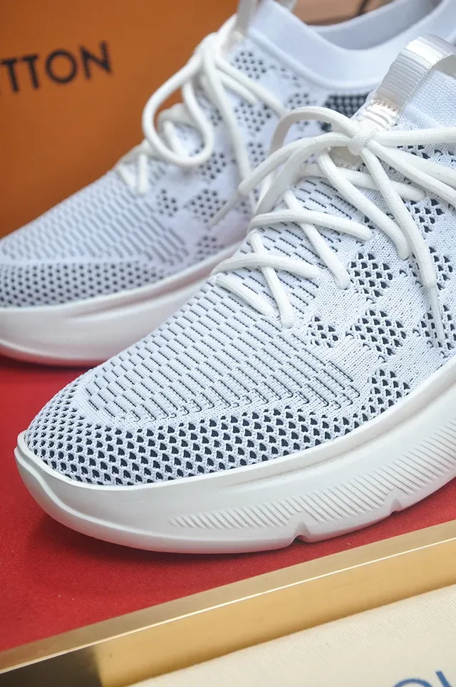 Louis Vuitton Run Away White and Black Knit Lifestyle Sneakers 8