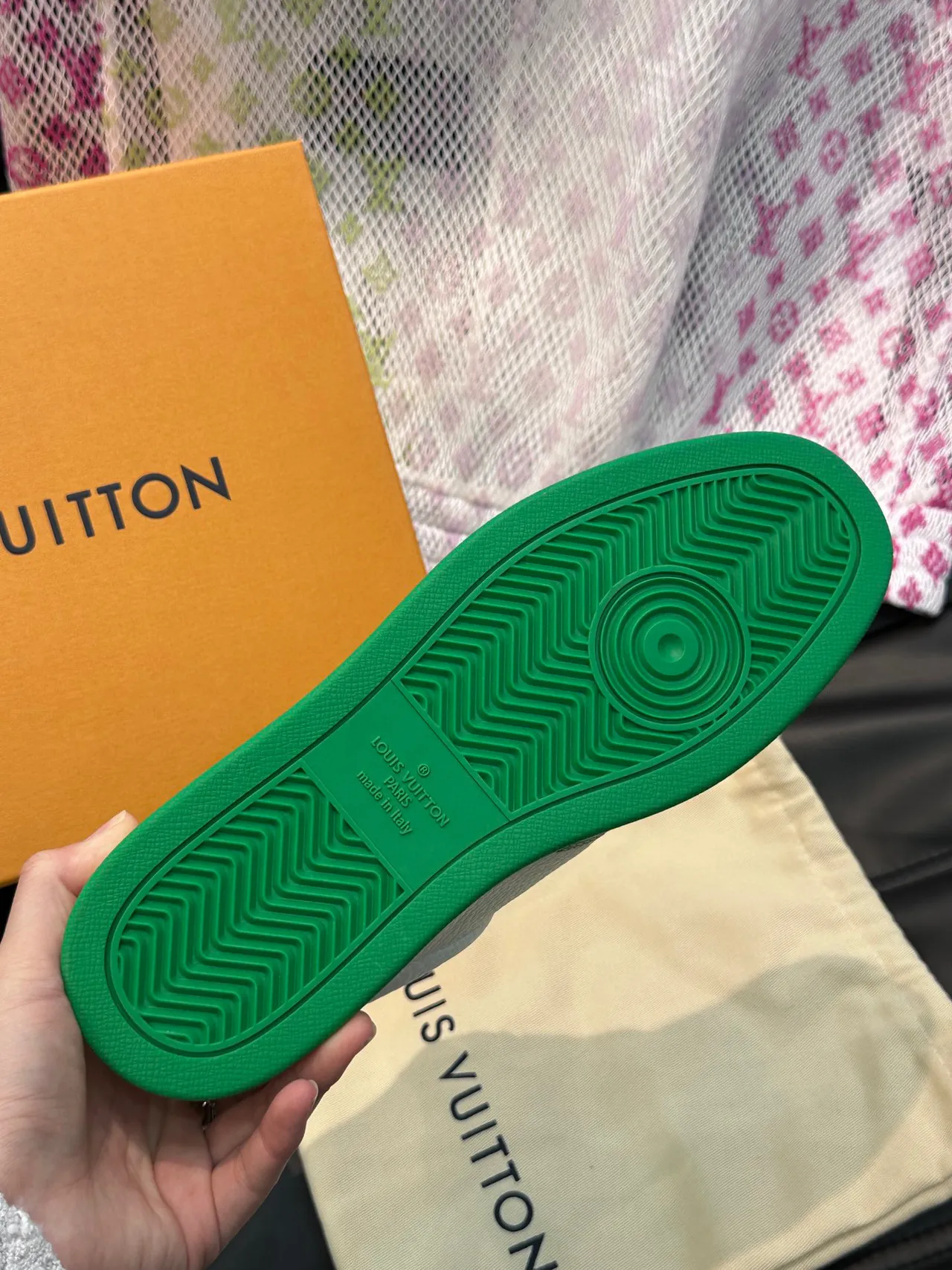 Louis Vuitton Run Away White and Green Polka-Dot Lifestyle Sneakers 2
