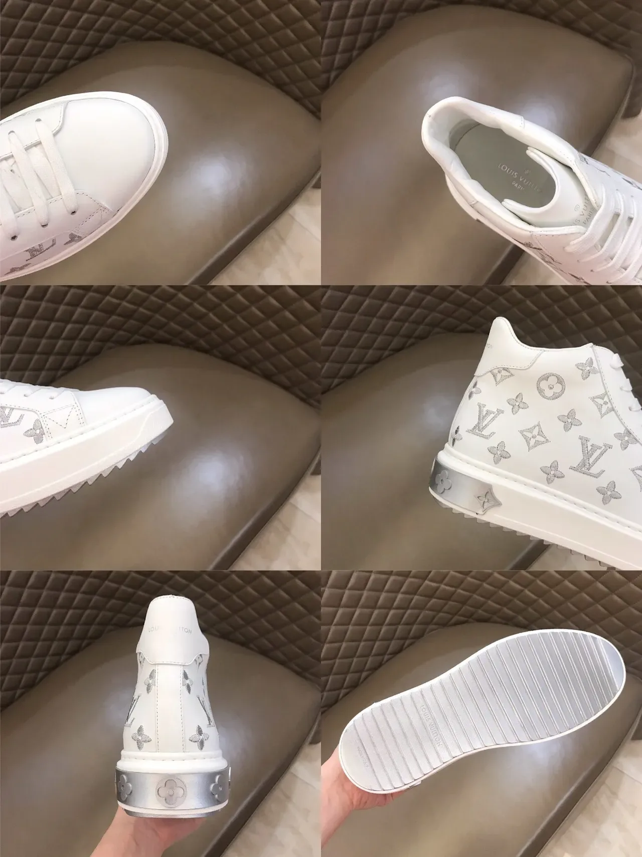 Louis Vuitton Run Away White Monogram High-Top Lifestyle Sneakers 3
