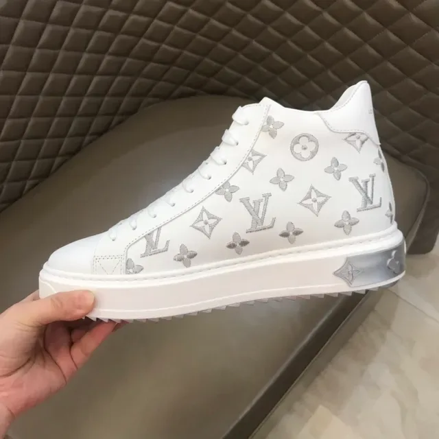 Louis Vuitton Run Away White Monogram High-Top Lifestyle Sneakers 4