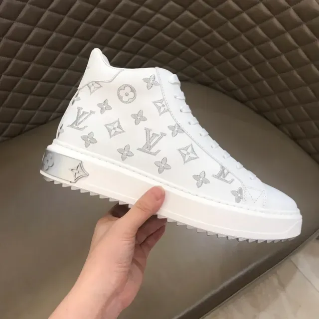 Louis Vuitton Run Away White Monogram High-Top Lifestyle Sneakers 6