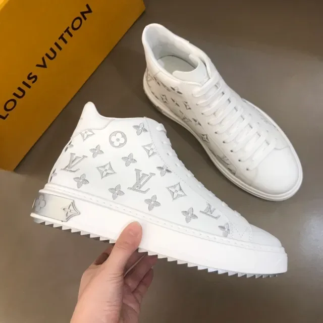 Louis Vuitton Run Away White Monogram High-Top Lifestyle Sneakers 8