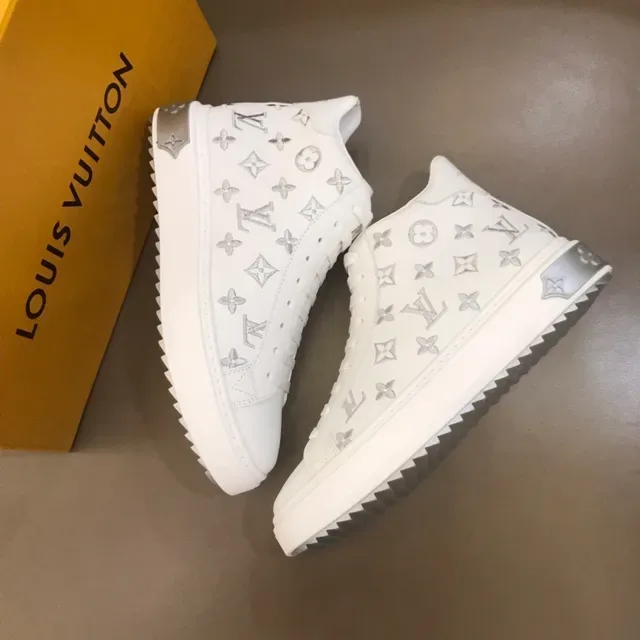Louis Vuitton Run Away White Monogram High-Top Lifestyle Sneakers 9
