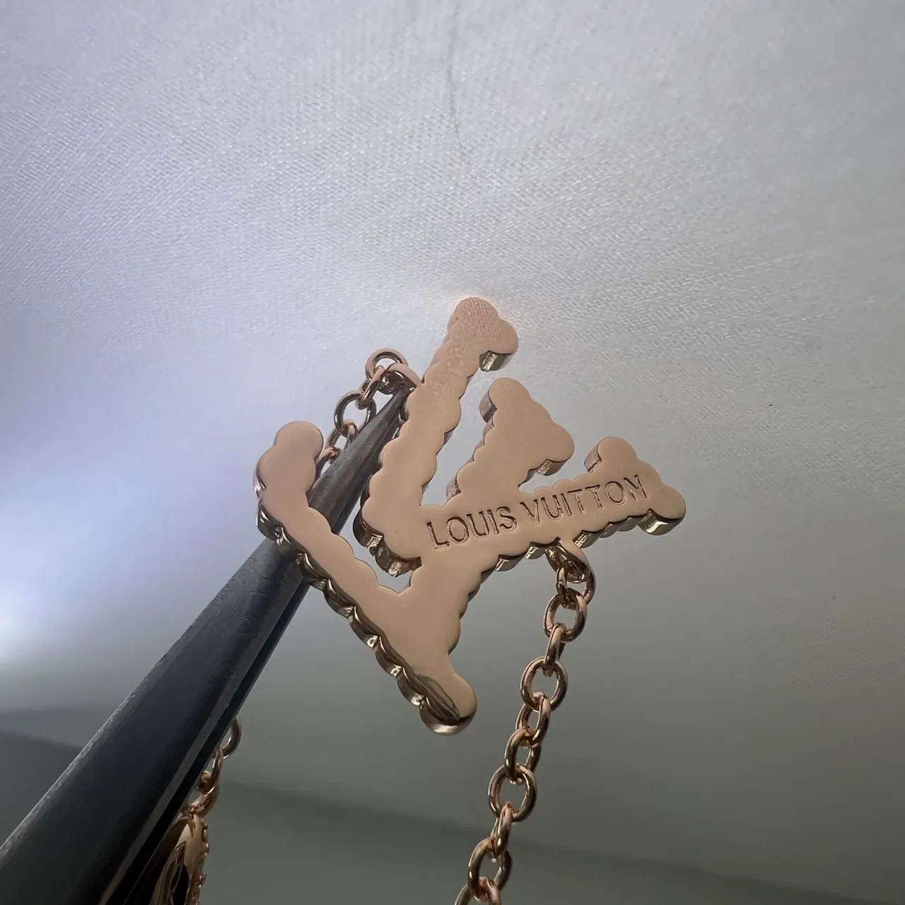 Louis Vuitton Star & Monogram Gold Silver Chain-Link Charms Bracelet 3